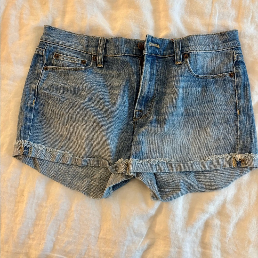 J. Crew Light Blue Jean Shorts with Frayed Hem